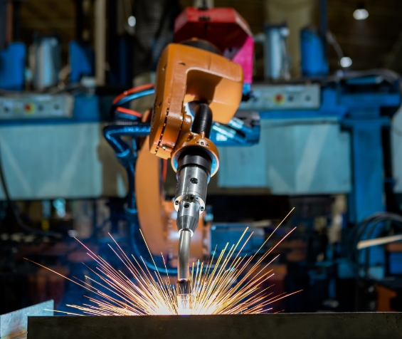 industrial robot in action